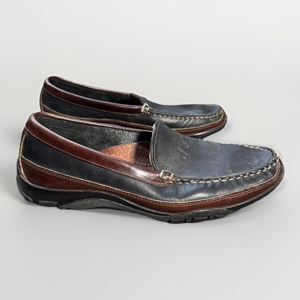 Allen Edmonds Boulder Driving Mocs Men's Shoes Size 8 E Brown Black Leather